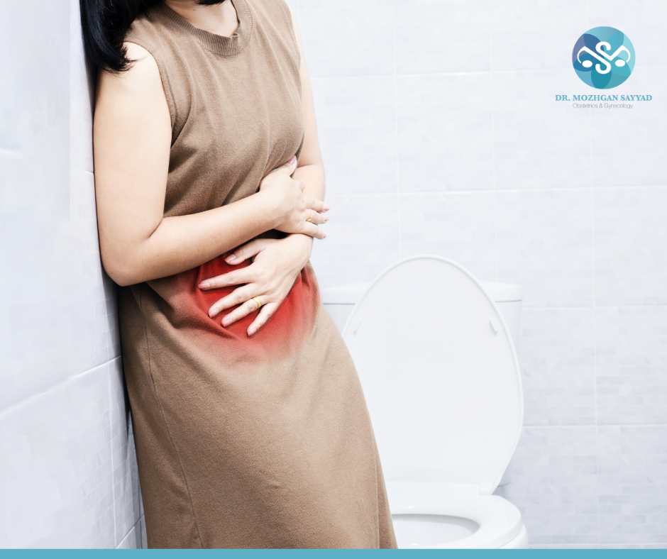 Hysteroscopy - Woman Holding her Stomach in Pain 