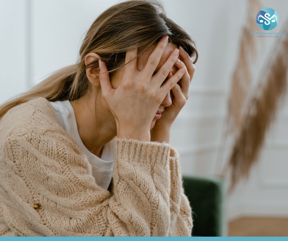 Woman Covering Her Face in Stress - Treat Female Sexual Dysfunction